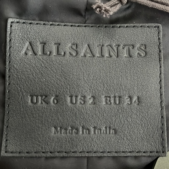 ALLSAINTS Oxblood Red Catch Biker Leather Coat - Picture 9 of 9